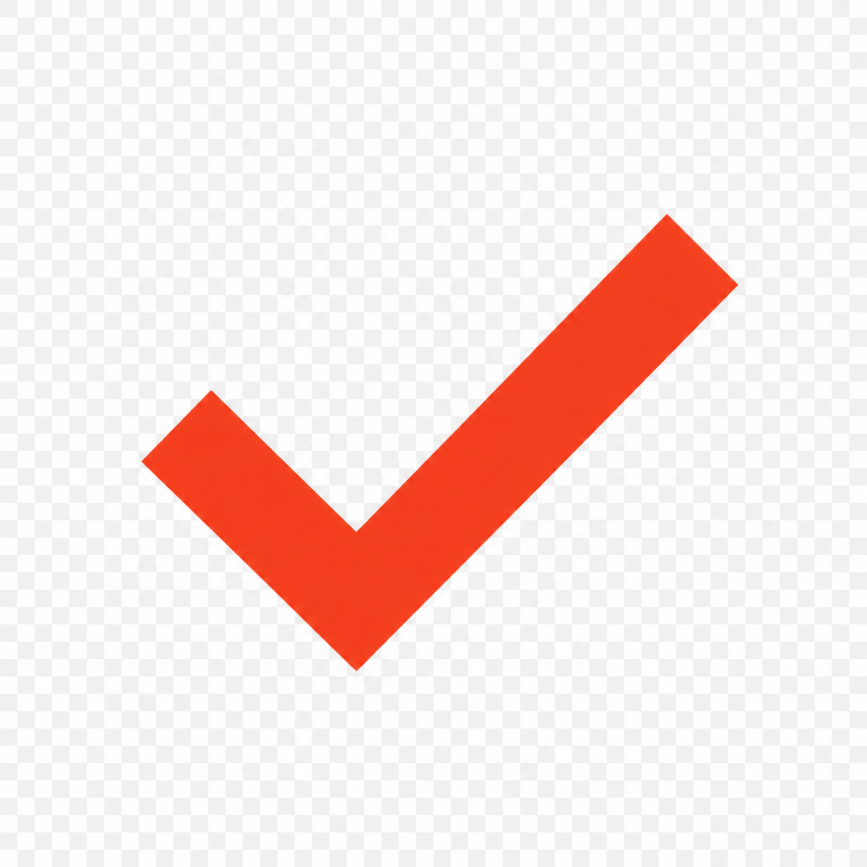 Checkmark Icon in Vibrant Orange